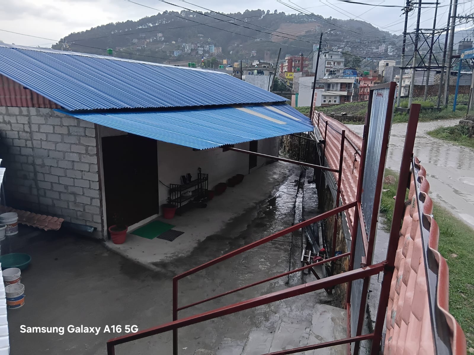 Exterior of Kathmandu Evangelical Church and the surrounding neighborhood